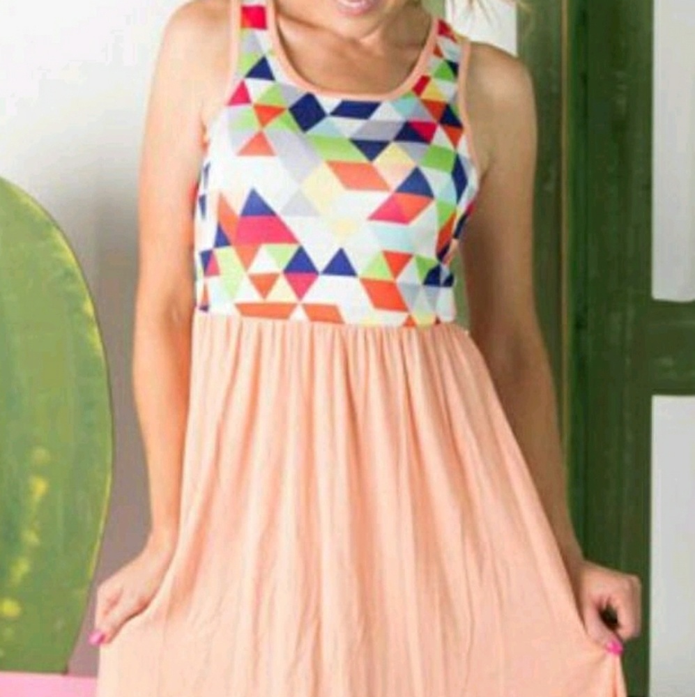 Boutique Coral Tank Dress